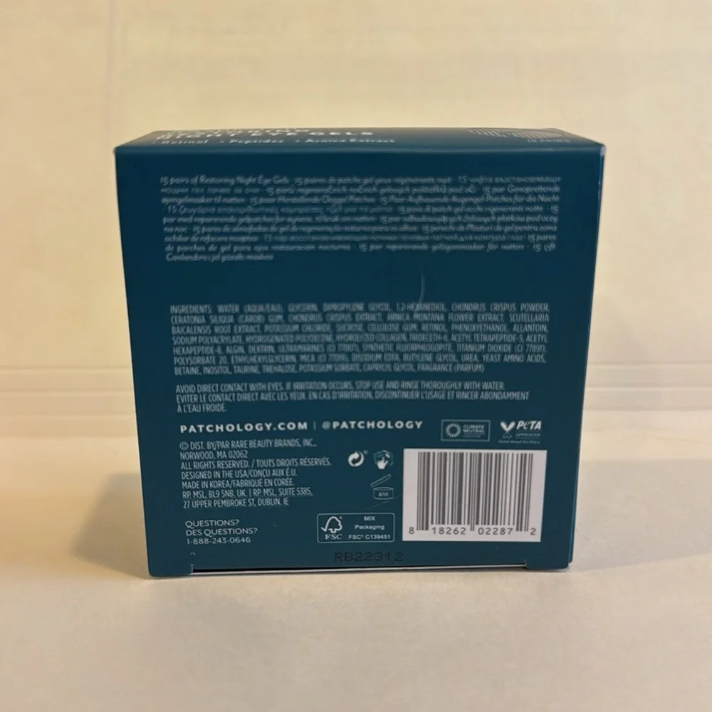 PATCHOLOGY FlashPatch Restoring Night Eye Gels 15pr $40 NIB